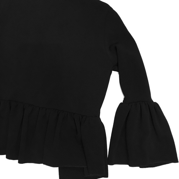 boohoo Black Lightweight Blazer with Bell Sleeves - Picture 9 of 12